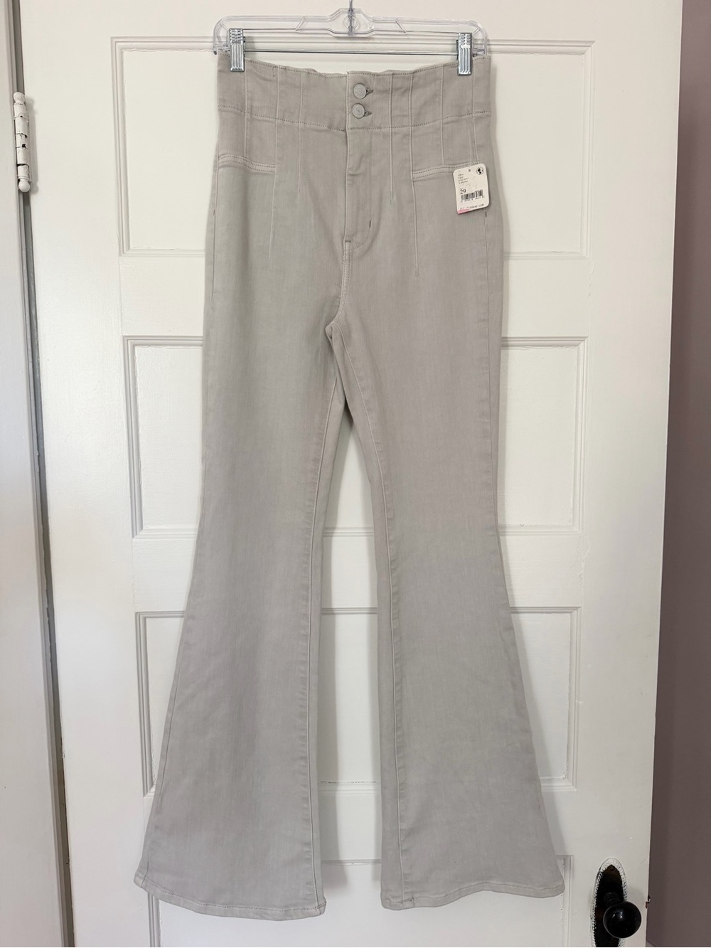 Free People We The Free Jayde High Rise Flare Jeans Gray Size 29 NWT $98